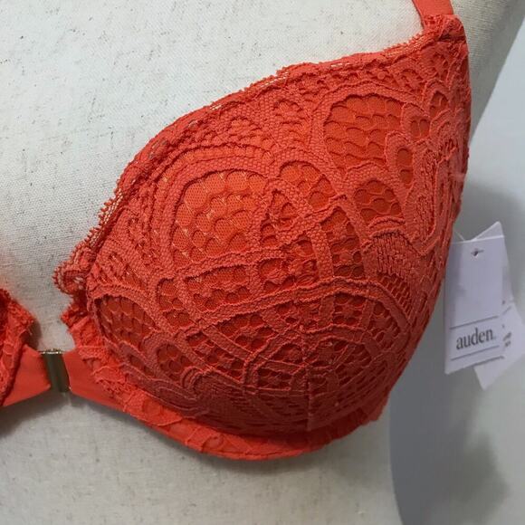 Auden NWT Plunge Coverage Push Up Front Close Bra Women 32D - Picture 4 of 14